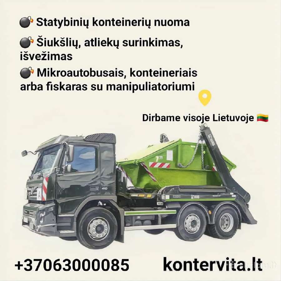Konteinerių nuoma šiukšlėms-geriausios kainos mūsų - nuotraukos Nr. 3