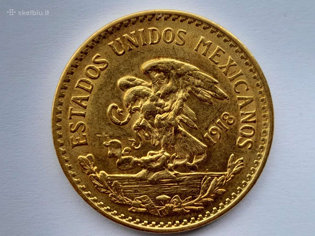 Auksinė moneta ''Maju kalendorius'' 1918 m. 1/2 oz - nuotraukos Nr. 2