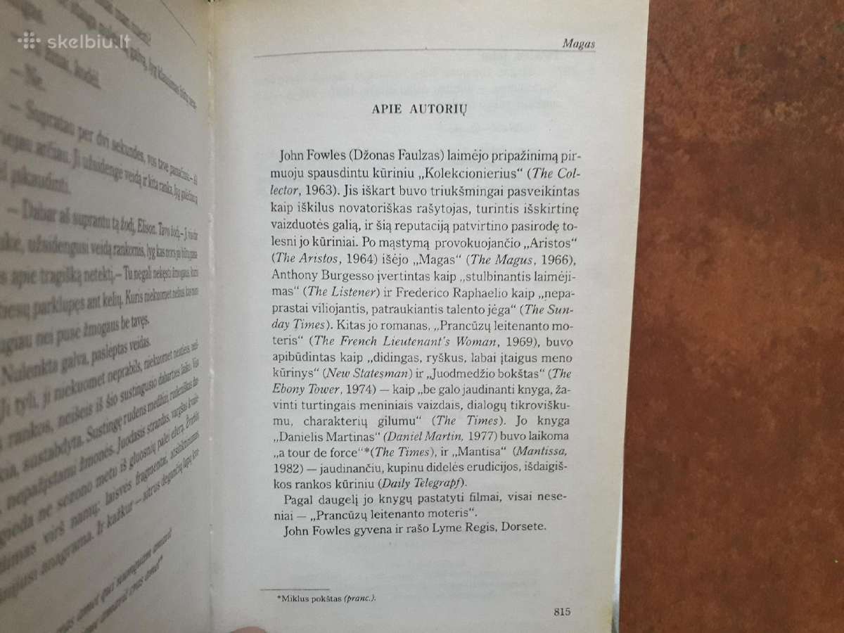 John Fowles "Magas" 1998 metai - nuotraukos Nr. 5