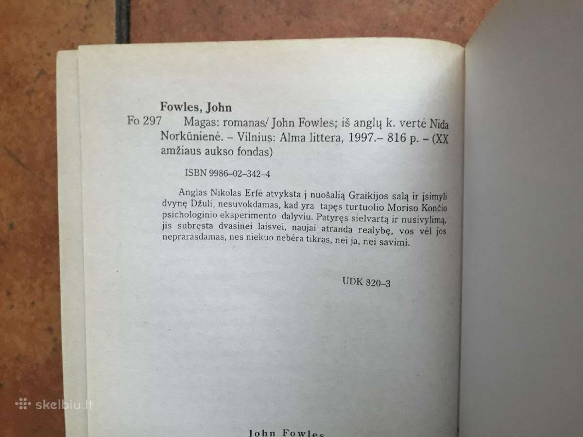 John Fowles "Magas" 1998 metai - nuotraukos Nr. 6