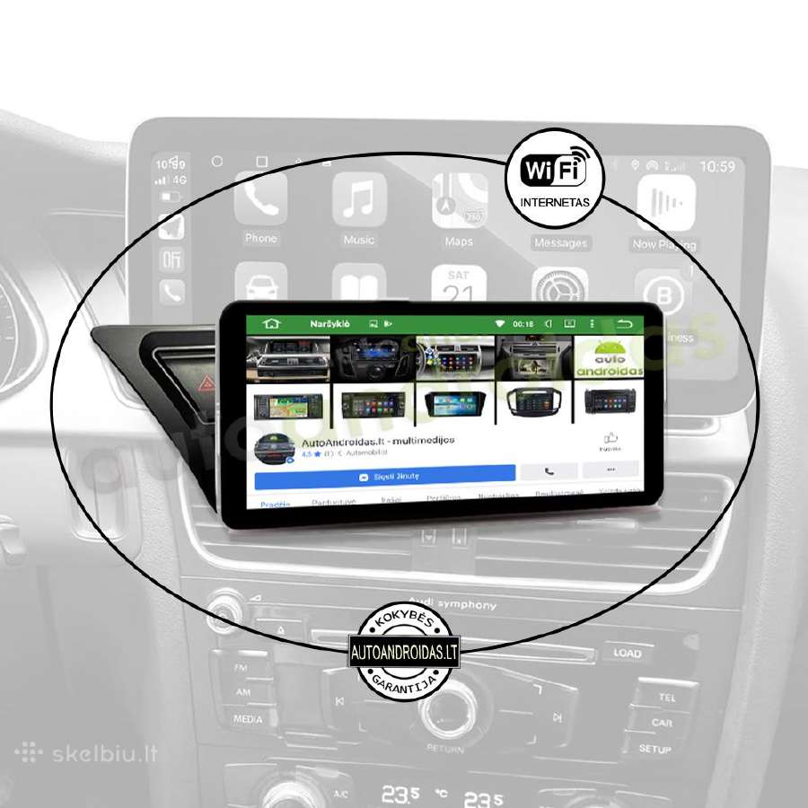 Audi A4 B8 A5 2009-16 Android multimedia GPS/WiFi - nuotraukos Nr. 3