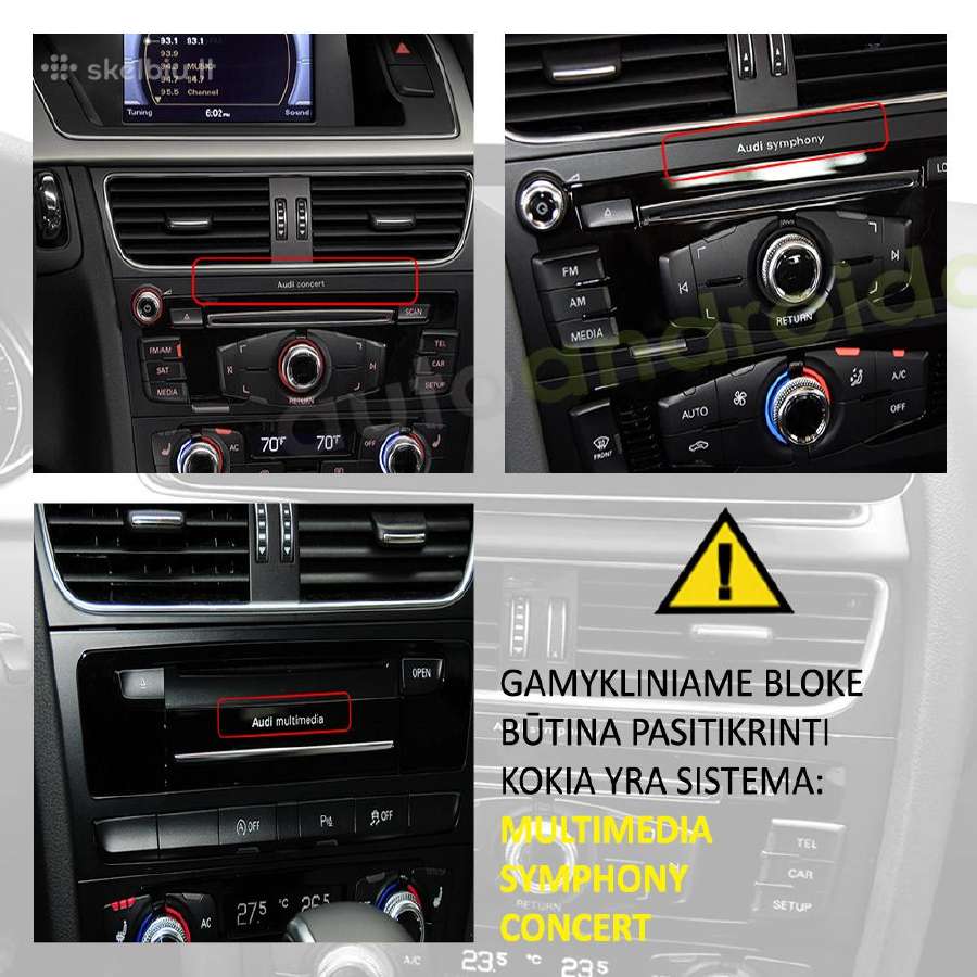 Audi A4 B8 A5 2009-16 Android multimedia GPS/WiFi - nuotraukos Nr. 13