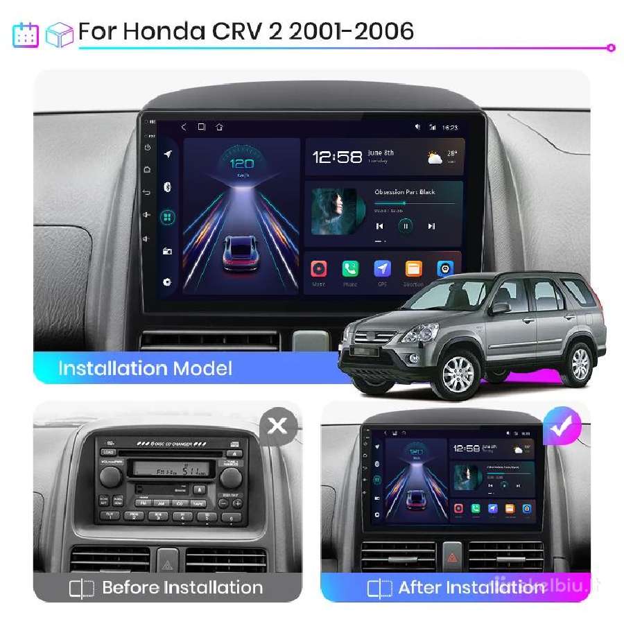 Honda Crv 1997-2017 android multimedija - nuotraukos Nr. 8