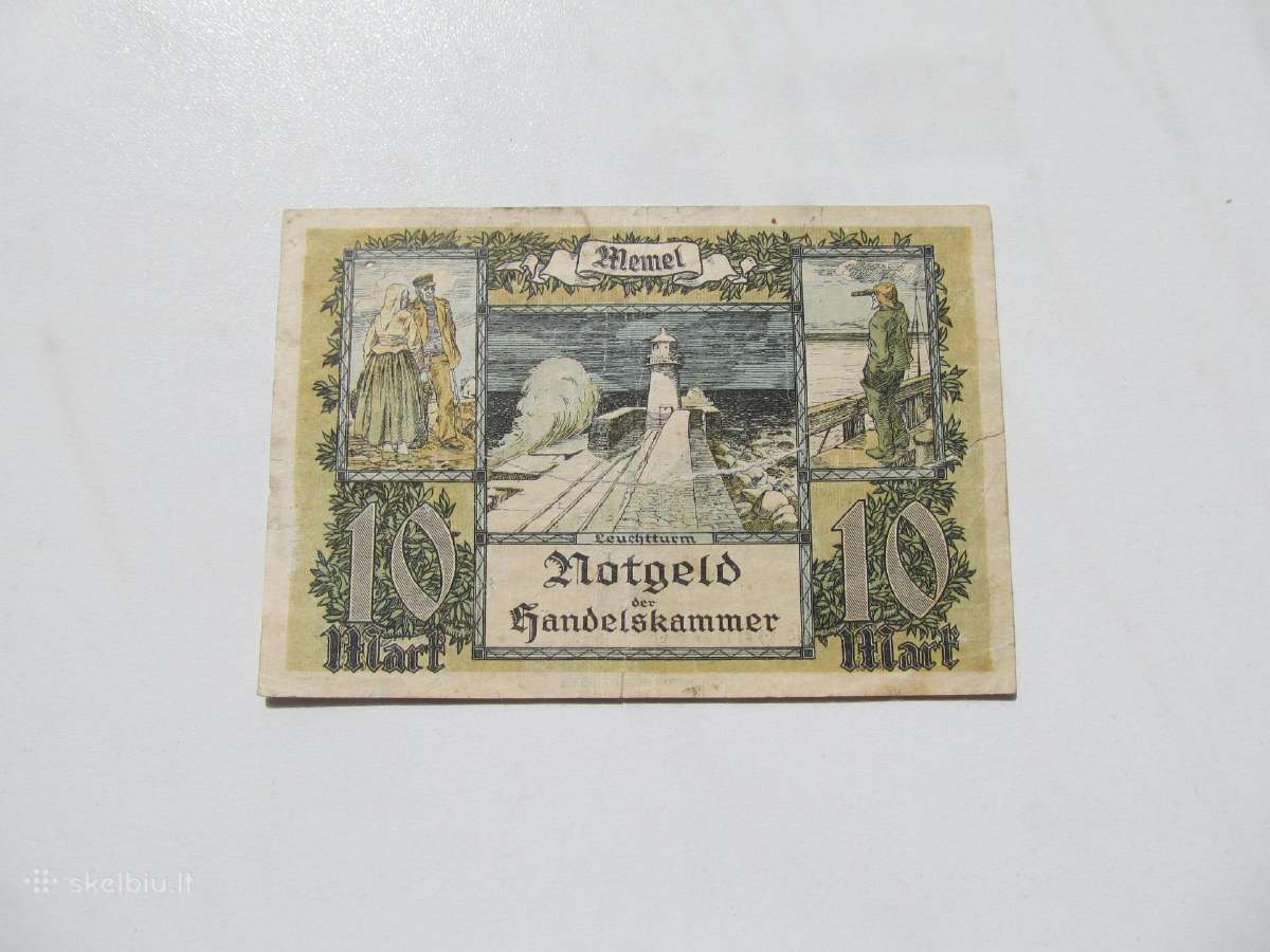10 mark , Memel Lietuva , 1922 - nuotraukos Nr. 2