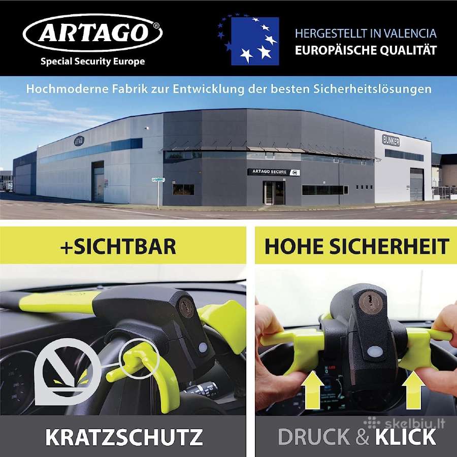 Artago 870 vairo užraktas su signalizacija 120 db - nuotraukos Nr. 2
