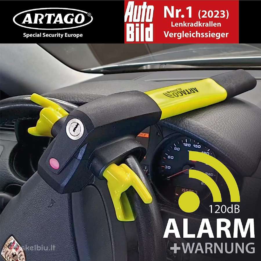 Artago 870 vairo užraktas su signalizacija 120 db - nuotraukos Nr. 4