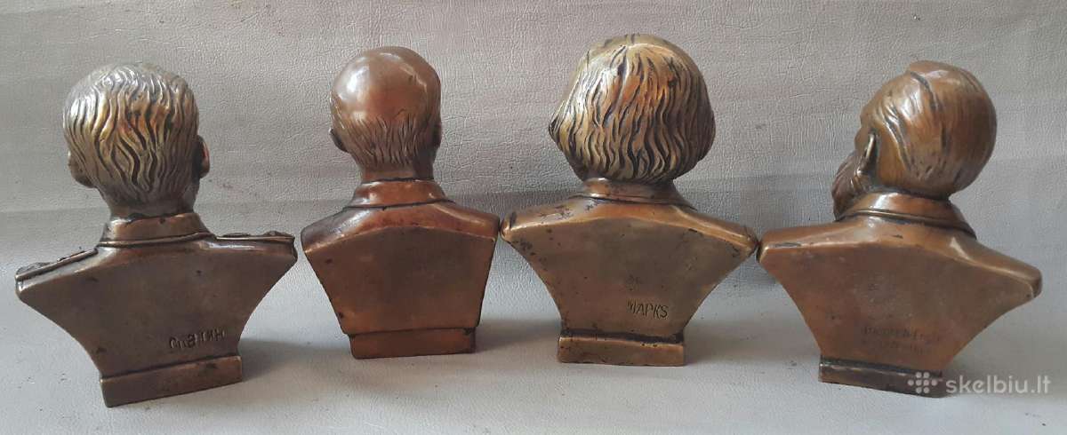 Seni sunkūs Bronziniai 4 Biustai+dar 1 - nuotraukos Nr. 2