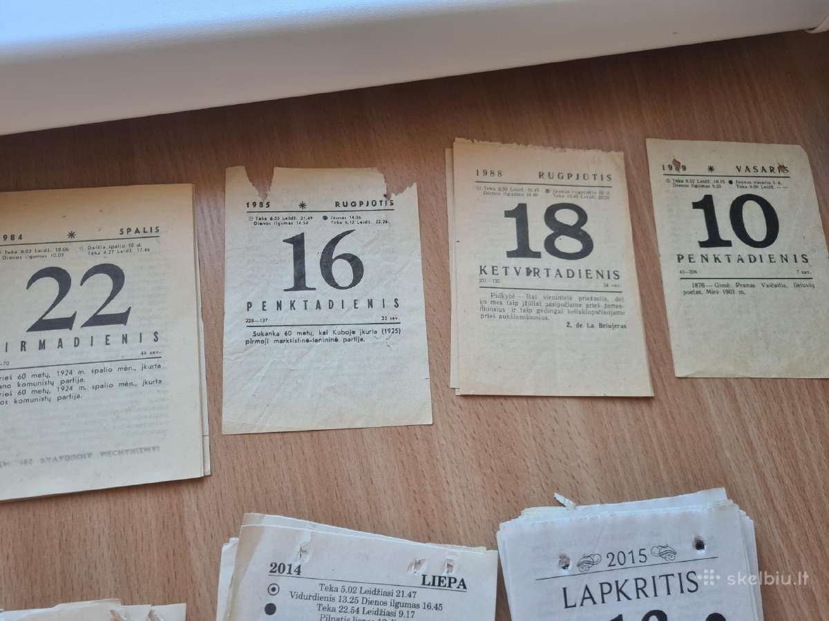Kalendoriaus lapeliai - nuotraukos Nr. 7