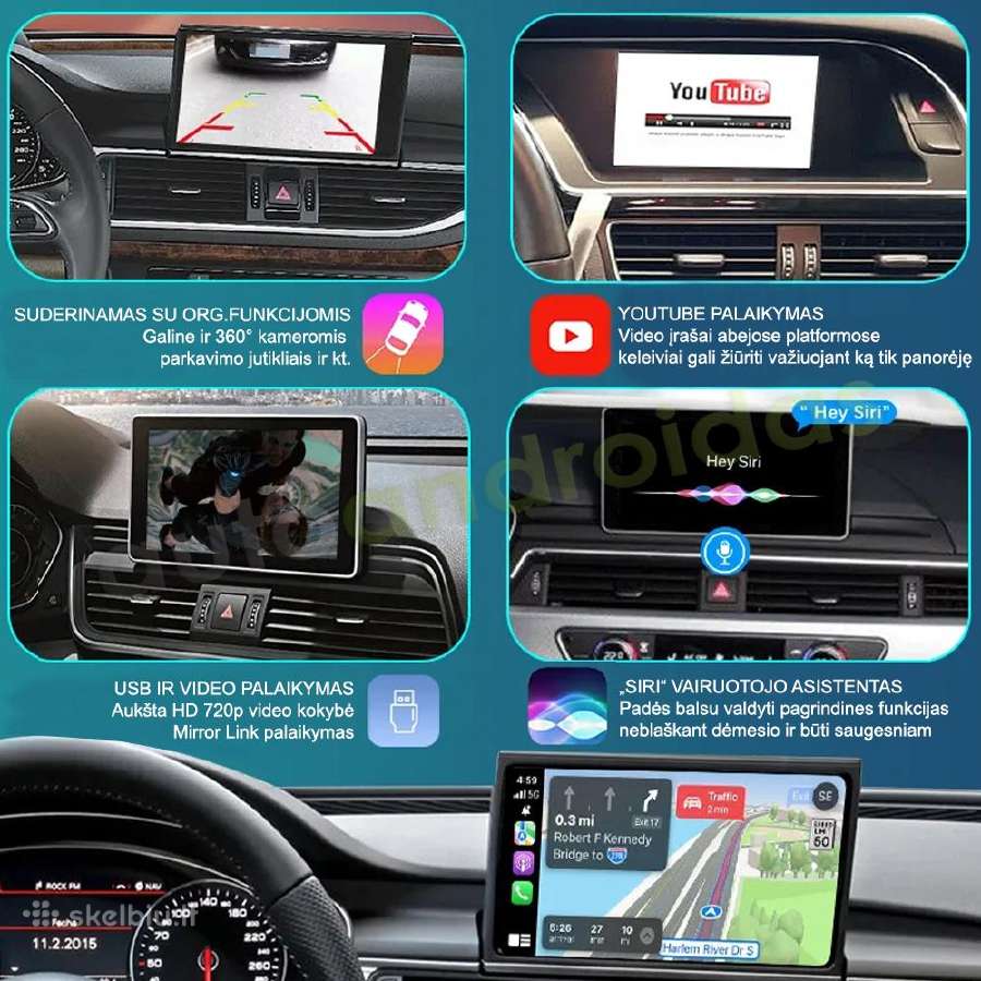 Audi Carplay Androidauto integr org. multimedijoje - nuotraukos Nr. 4
