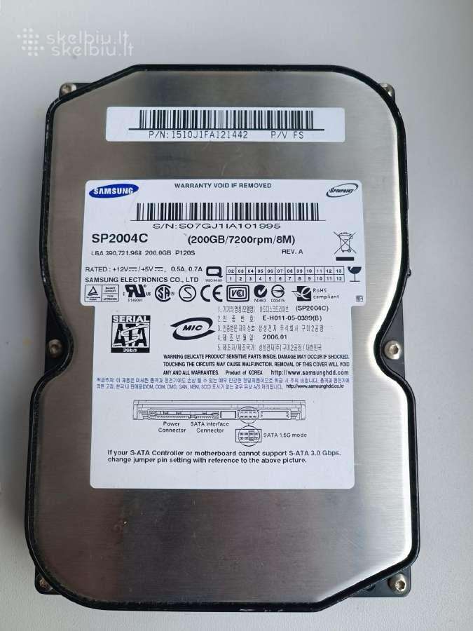 Aušintuvas Intel 12v 0.42a, HDD Samsung 200gb - nuotraukos Nr. 4