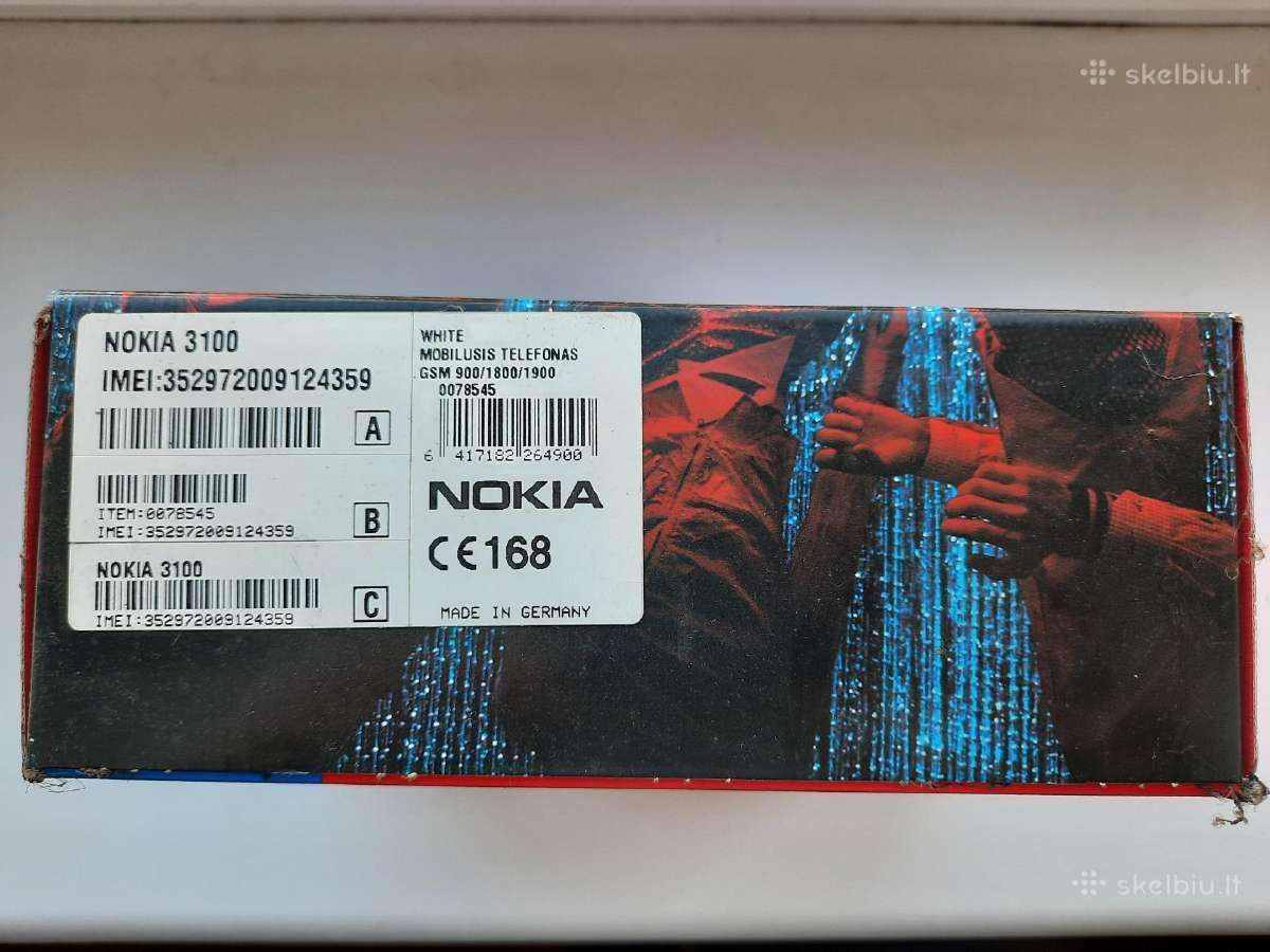 Nokia 3100 dėžutė su instrukcija, laikiklis - nuotraukos Nr. 3