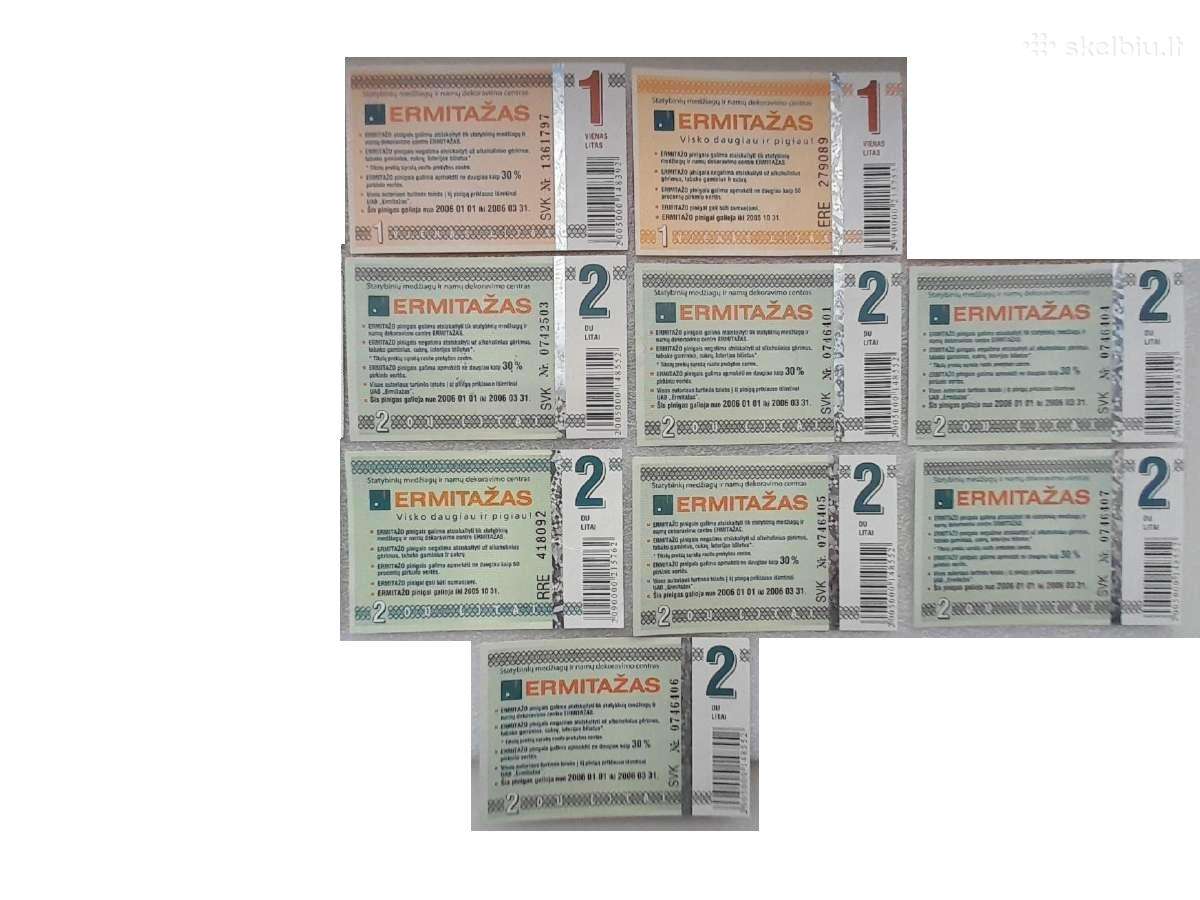 Ermitažo pinigai Unc 9 vnt.-5€