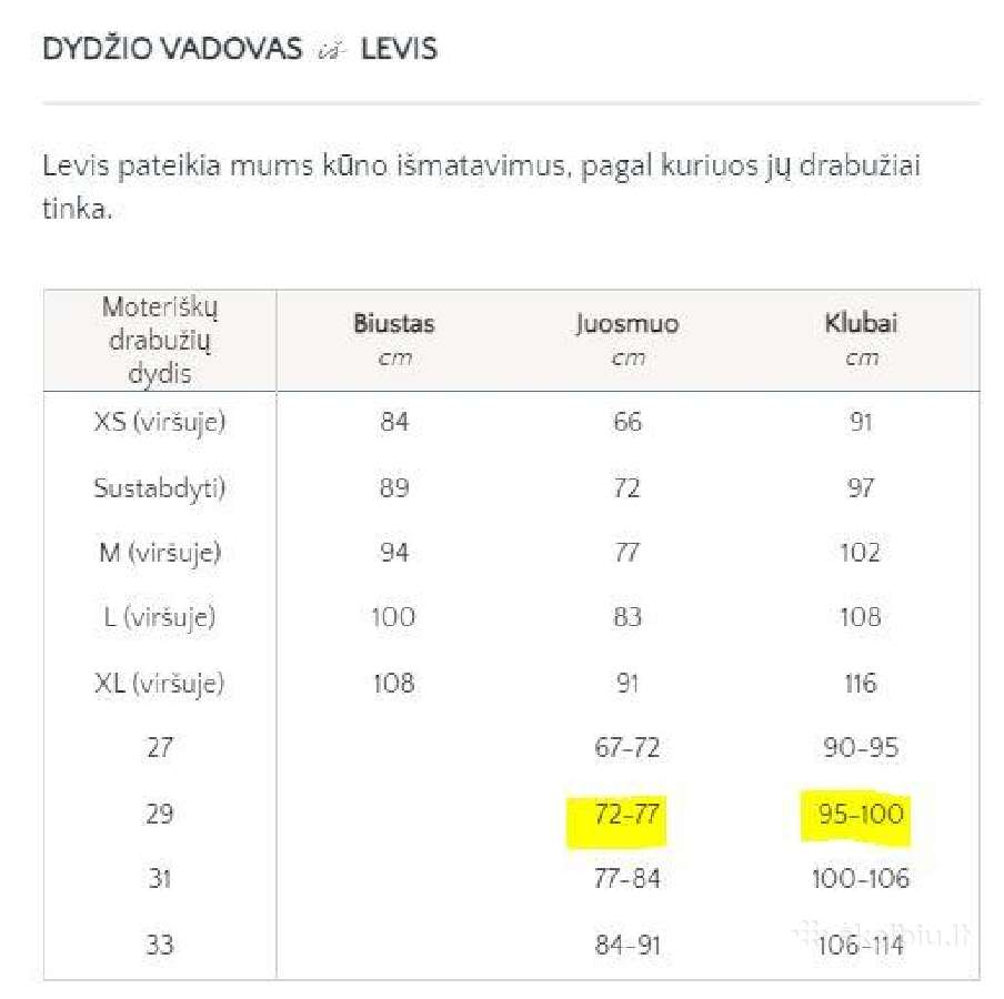 Levis sijonas W29 - nuotraukos Nr. 2
