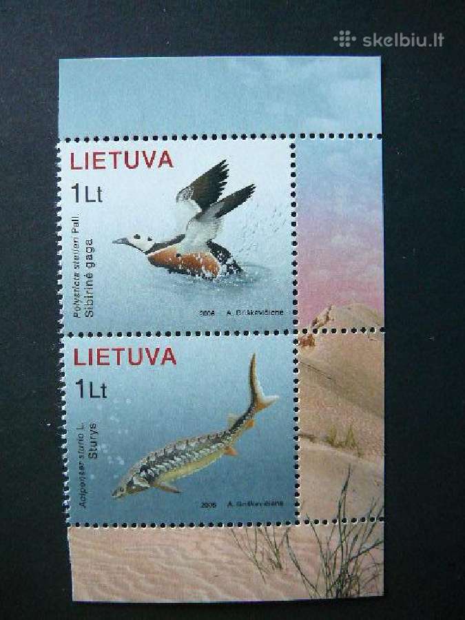 Lietuva 2006 Pauksciai Zuvys svarus lit915s
