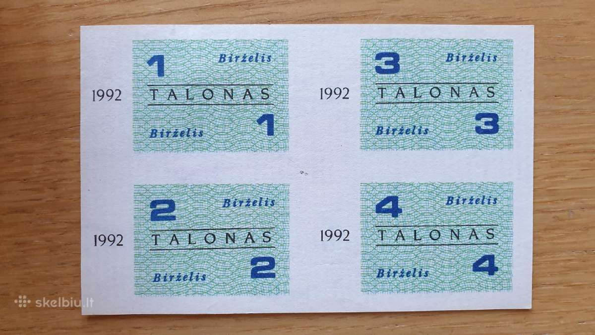 Retas 1992 metų talonas Birželis