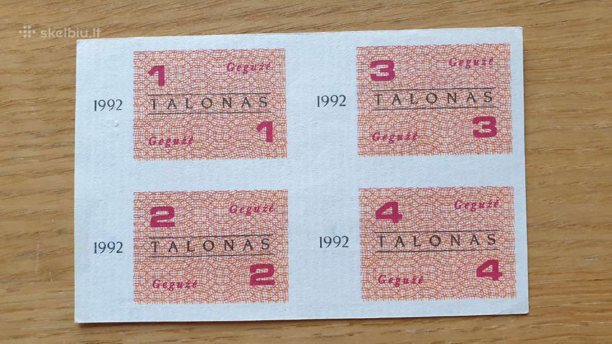 1992 metų maisto talonas Gegužė