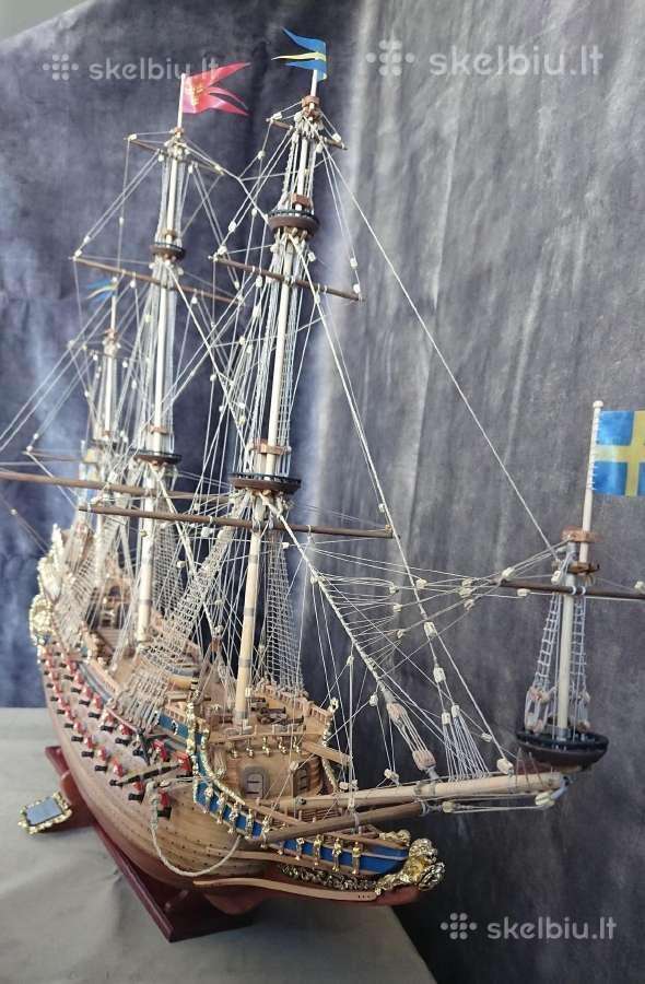 Burlaivis, laivo modelis, rankų darbo, lavas - nuotraukos Nr. 7