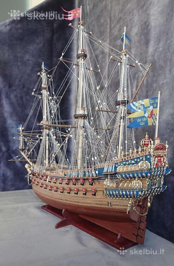 Burlaivis, laivo modelis, rankų darbo, lavas
