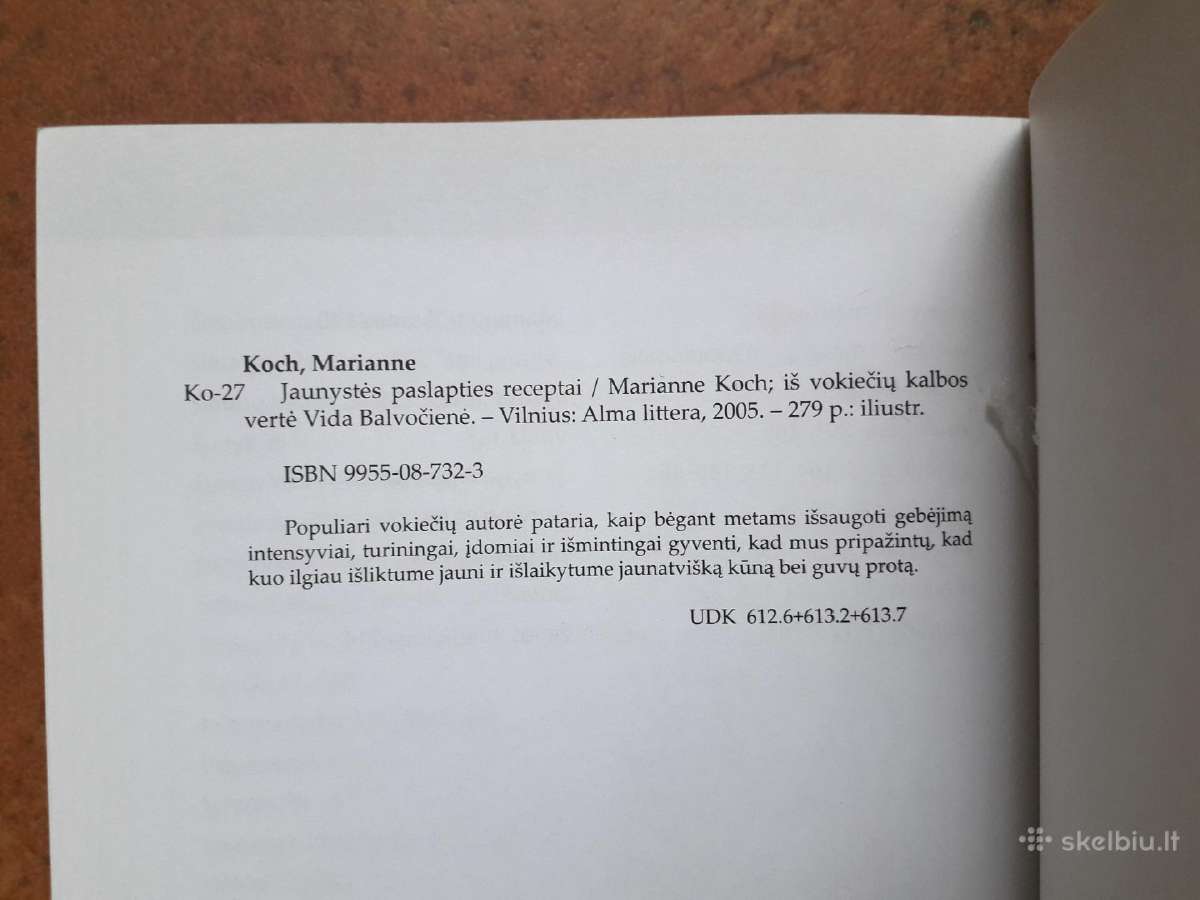 Marianne Koch "Jaunystės paslapties receptai" 2005 - nuotraukos Nr. 6