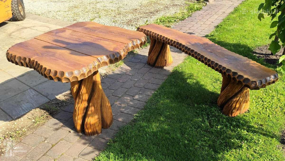 Drožiniai, lauko baldai, medžio skulptūros - nuotraukos Nr. 27