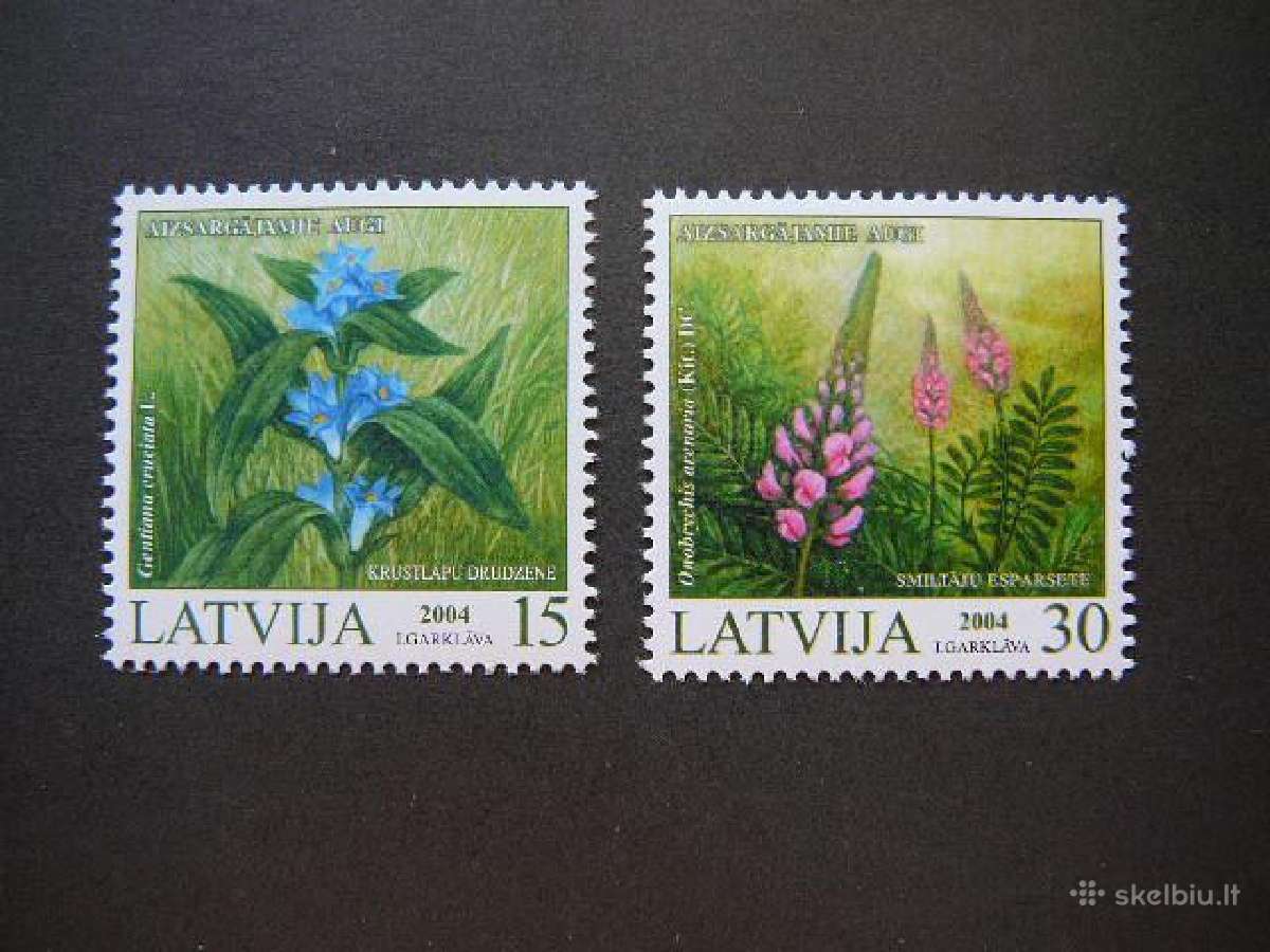 Geles Flora Augalai Latvija 2004 Mnh llt608/9