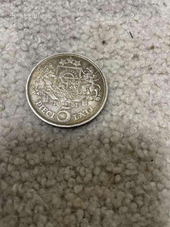 Sidabriniai 5 latai. 1931 metu. Buve apyvartoje - nuotraukos Nr. 2