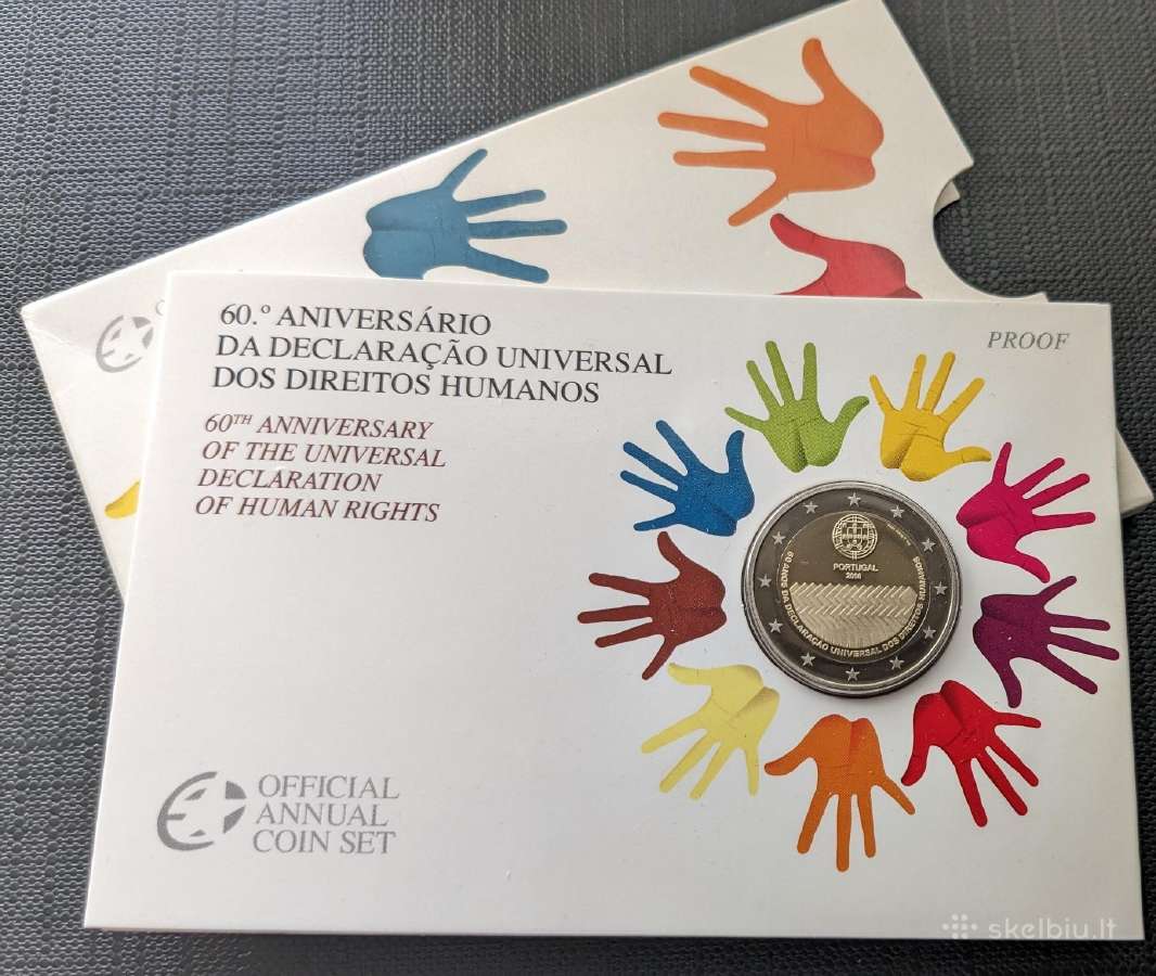 Portugalija 2 eur Žmogaus teisės 2008 proof
