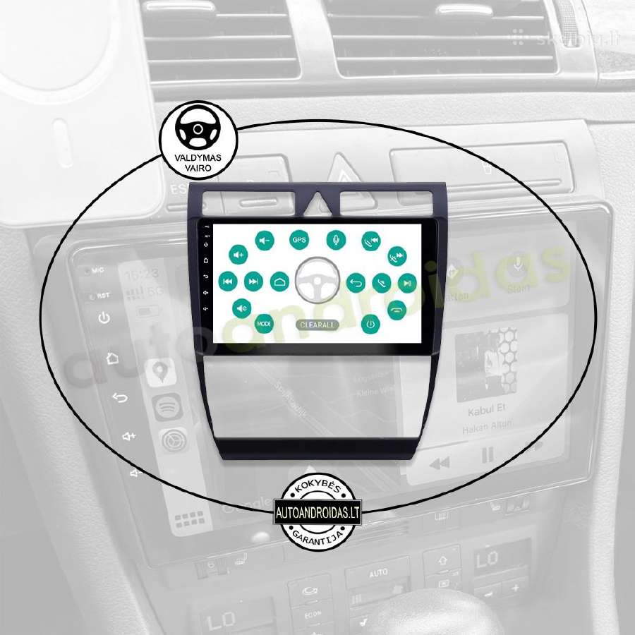 Audi A6 1997-07 Android multimedia Usb/GPS/WiFi - nuotraukos Nr. 9