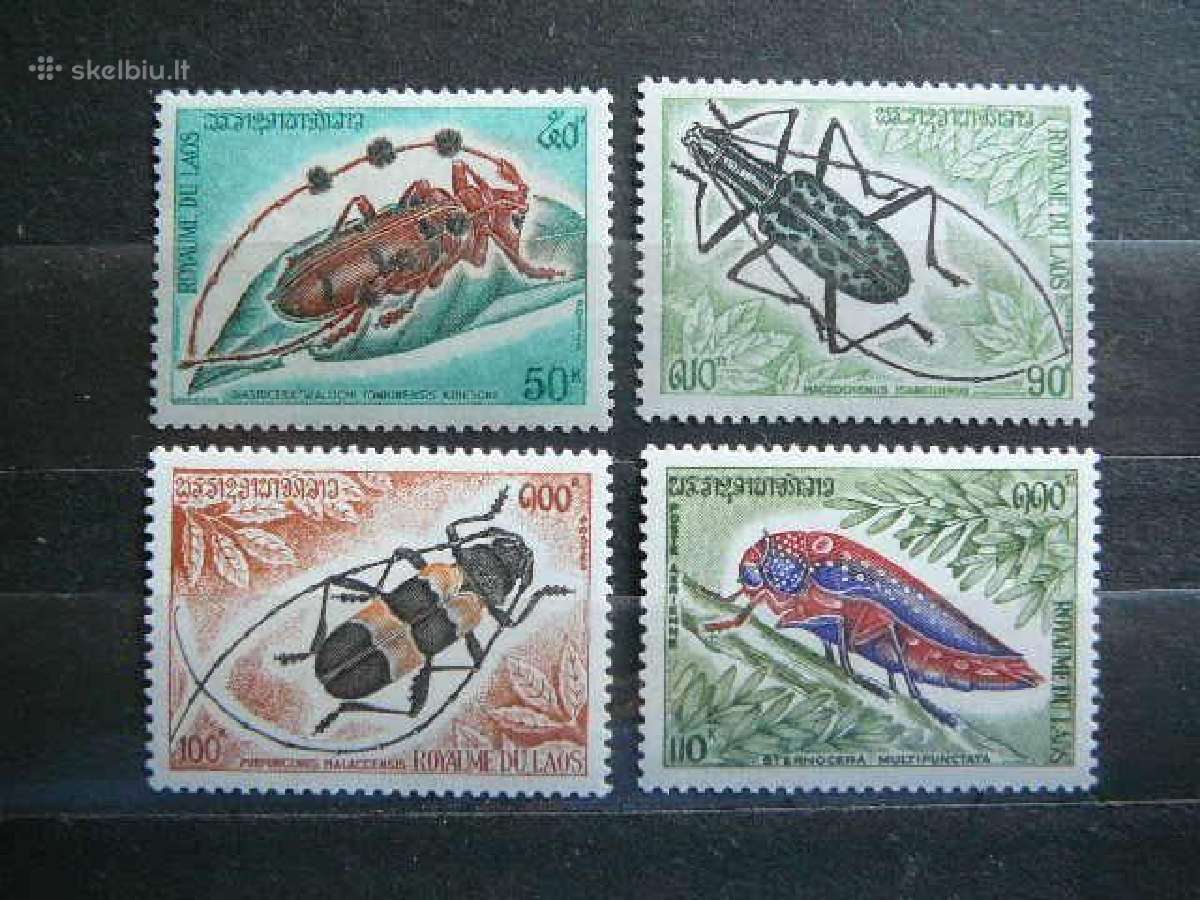 Vabalai Laosas 1974 Mnh la390