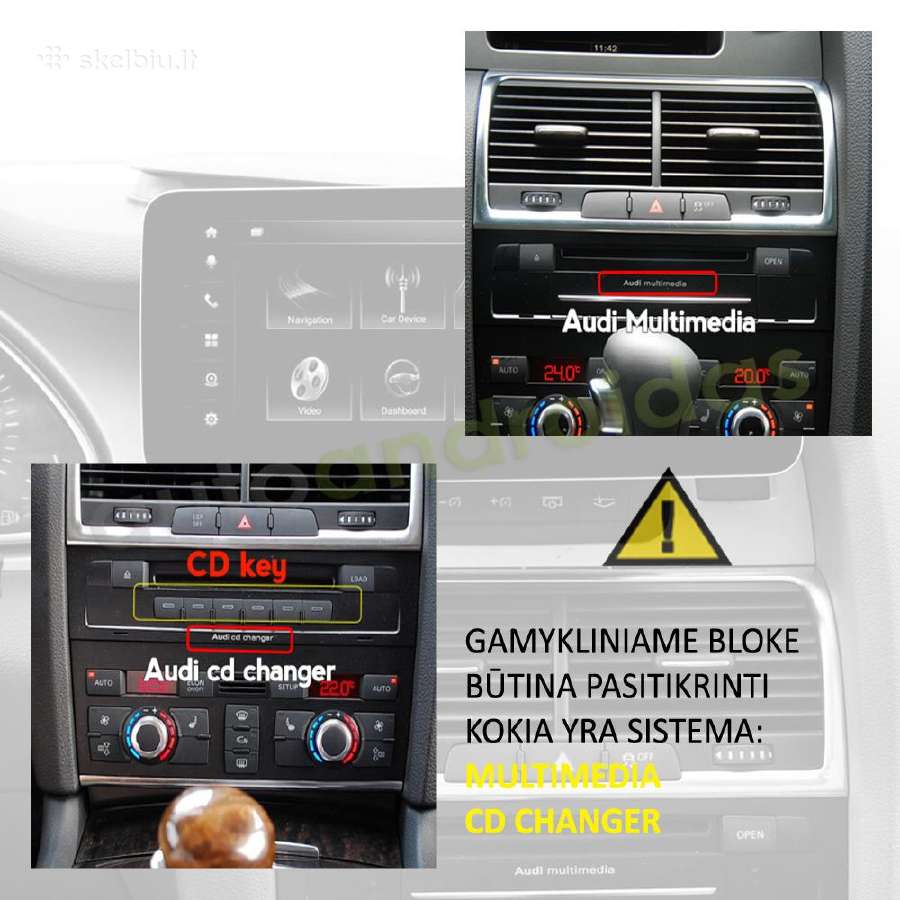 Audi Q7 2010-15 Android multimedia GPS/WiFi/usb/bt - nuotraukos Nr. 13