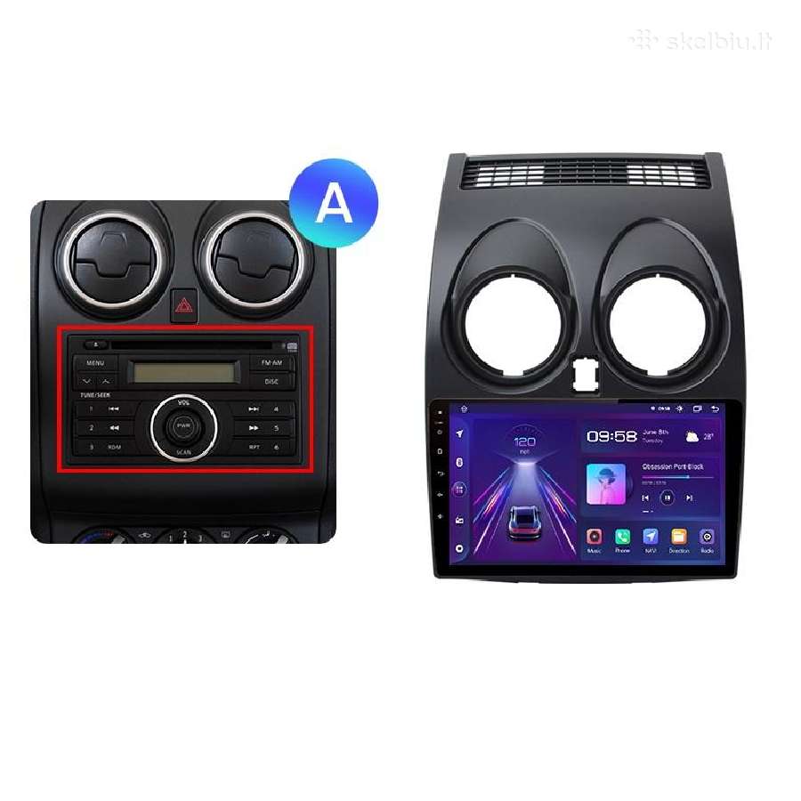 Nissan Qashqai 2006-2017 android multimedija - nuotraukos Nr. 3
