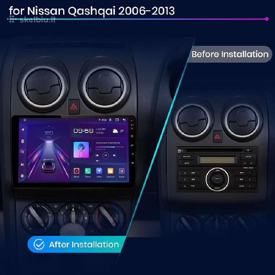 Nissan Qashqai 2006-2017 android multimedija - nuotraukos Nr. 5