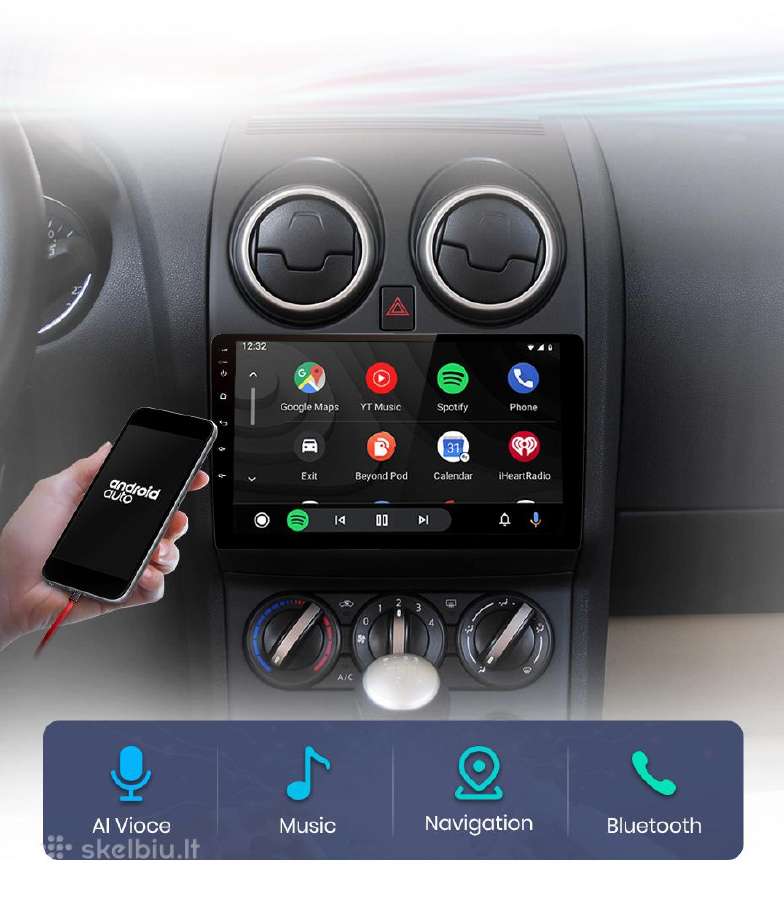 Nissan Qashqai 2006-2017 android multimedija - nuotraukos Nr. 8