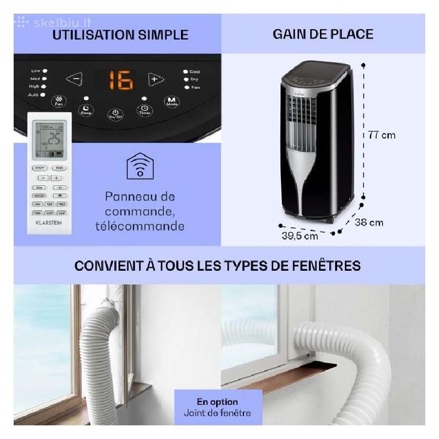 Mobilus oro kondicionierius, 7000 Btu / 2,1 kw - nuotraukos Nr. 2