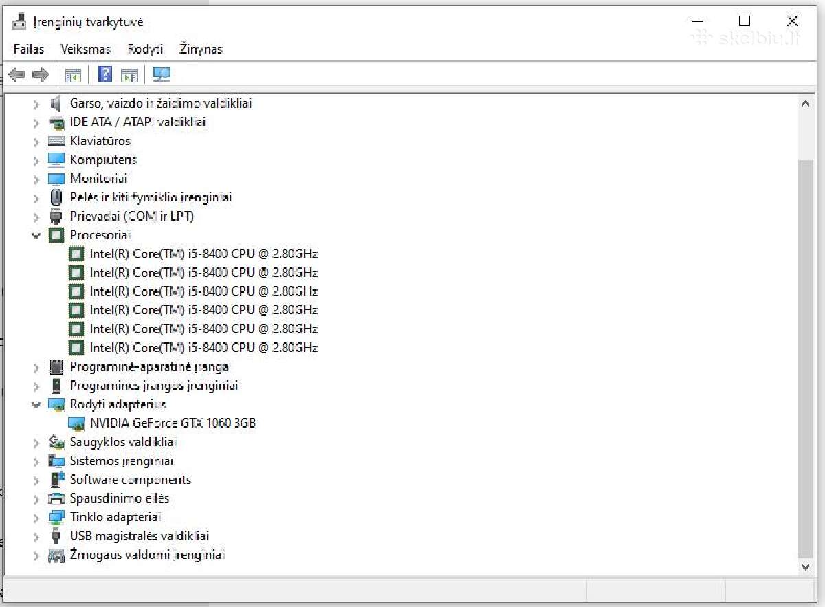 Stacionarus I5-8400 Gtx 1060 Ram8gb 120gb-SSD - nuotraukos Nr. 7