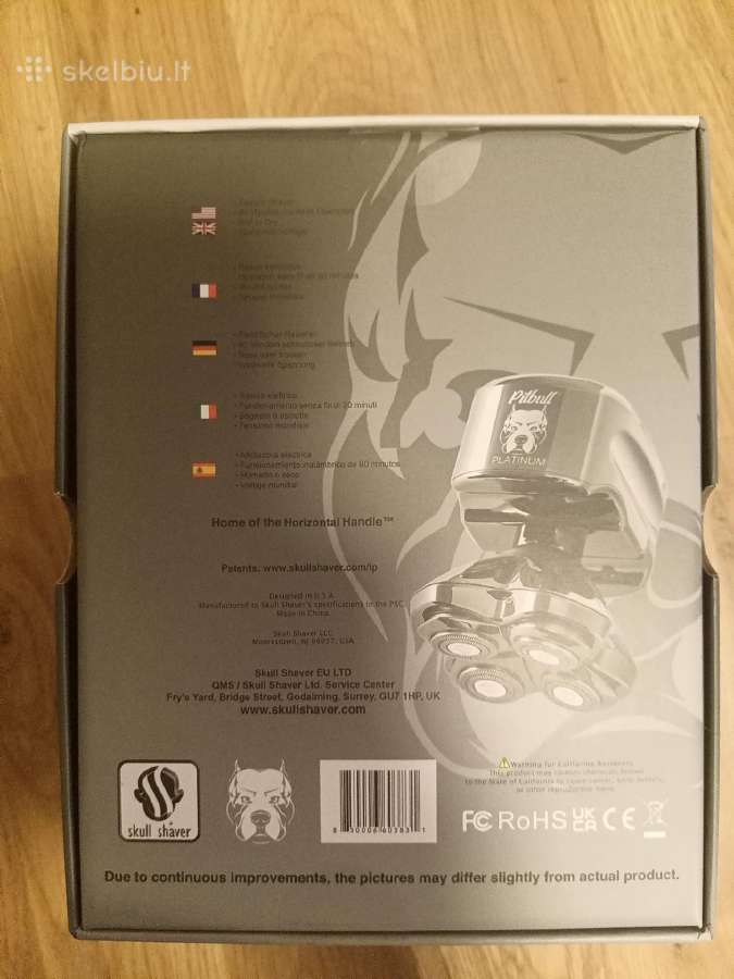 Skull Shaver Pitbull Platinum Pro Head and Face - nuotraukos Nr. 2