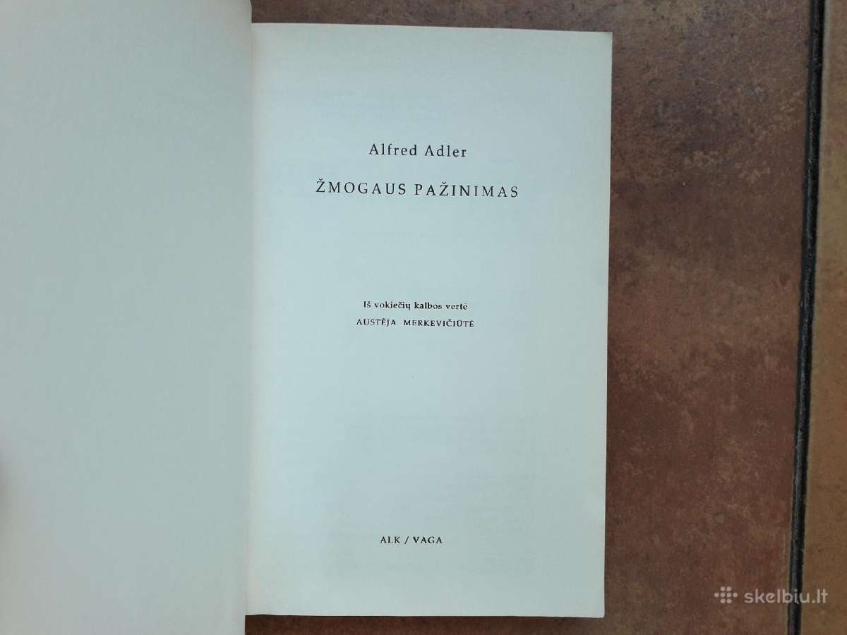 Alfred Adler "Žmogaus pažinimas" 2003 metai - nuotraukos Nr. 2