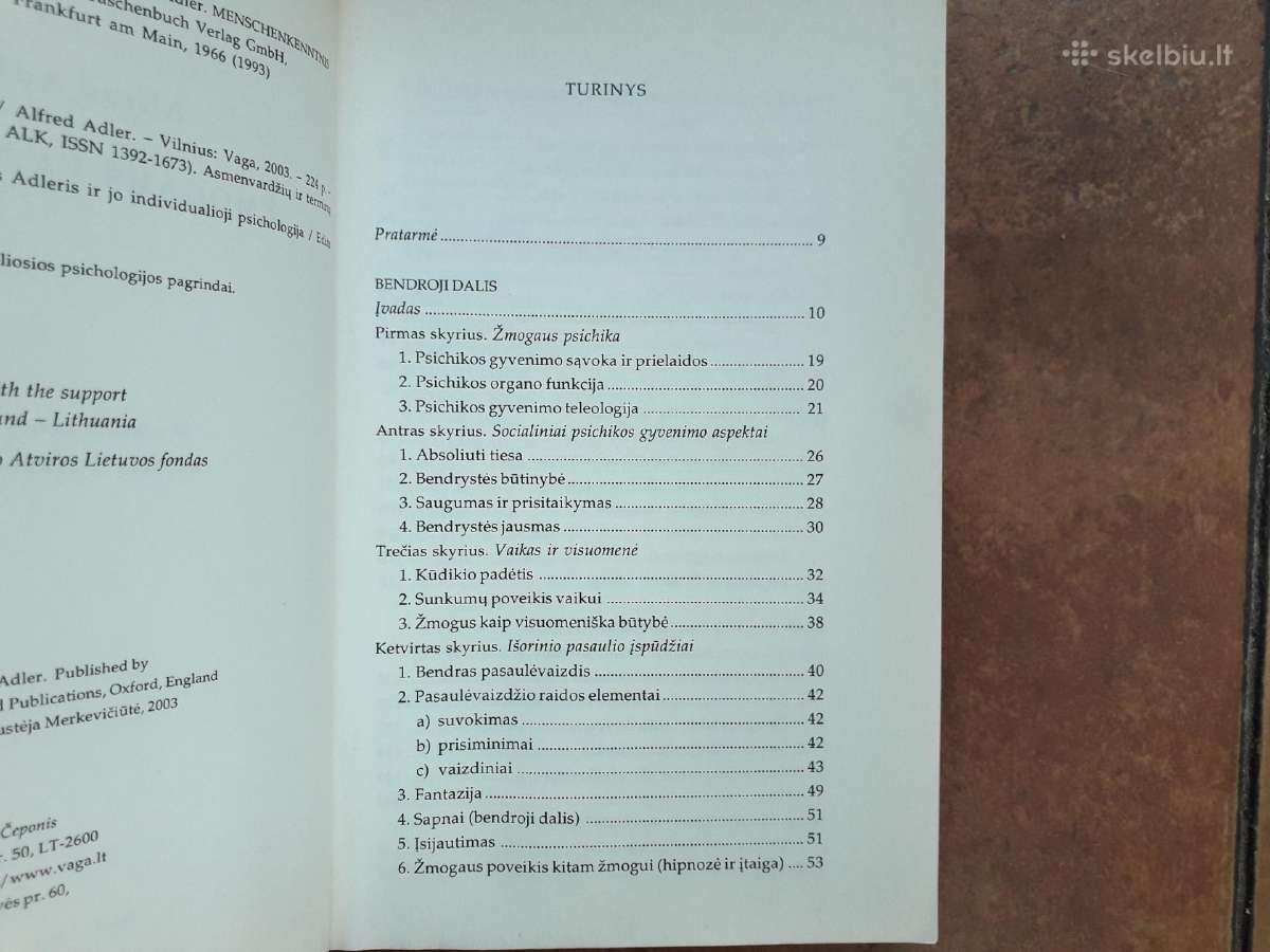 Alfred Adler "Žmogaus pažinimas" 2003 metai - nuotraukos Nr. 3
