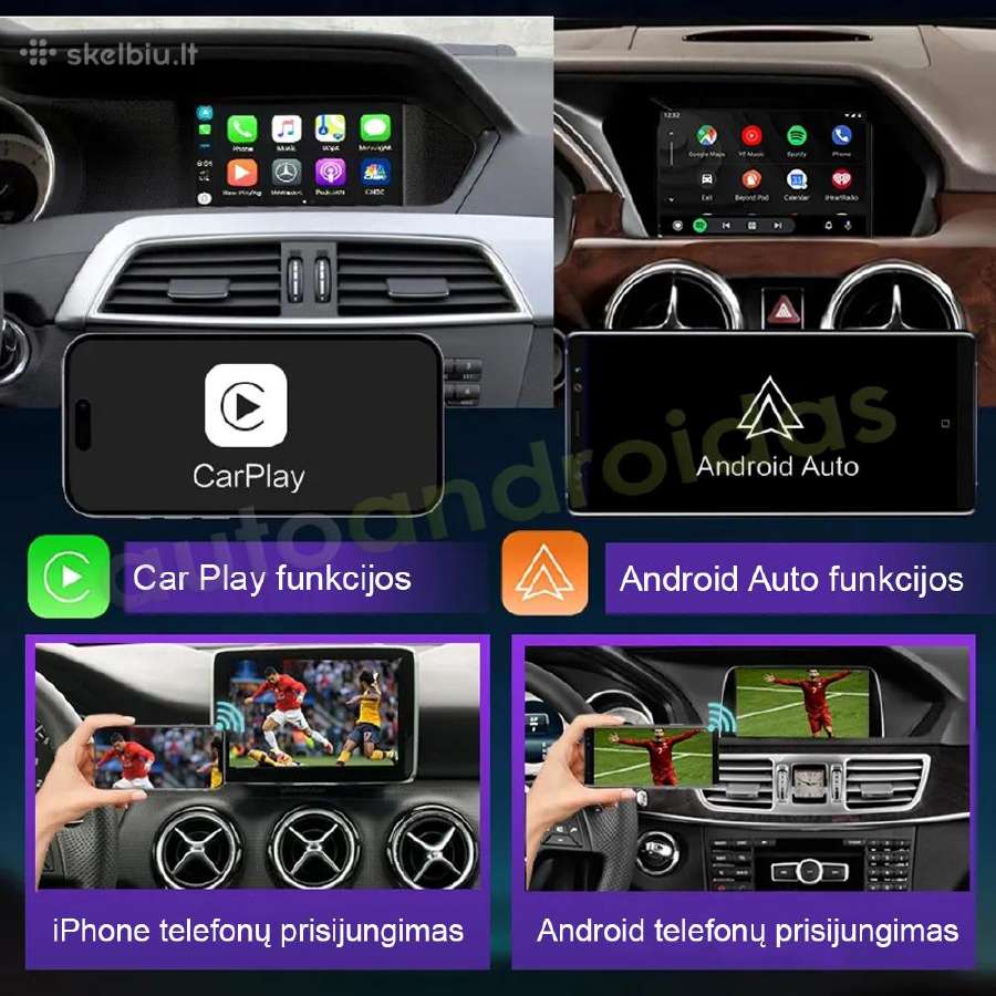 Mercedes Carplay, Android Auto orgi. multimedijoje - nuotraukos Nr. 3