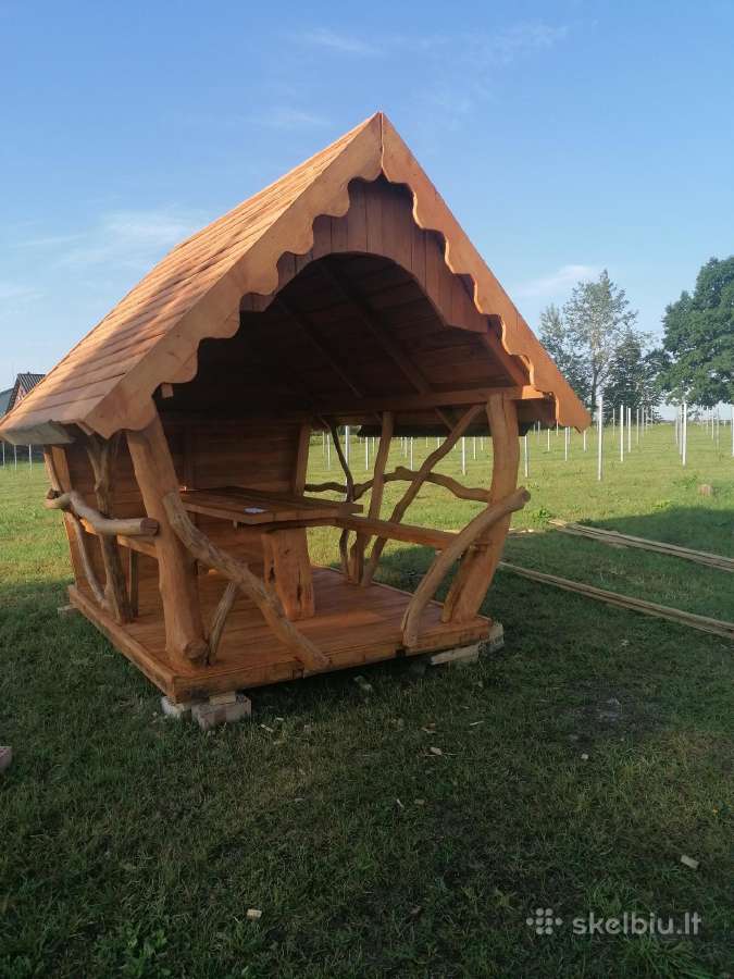 Ąžuolo rąstelių pavėsinė - nuotraukos Nr. 28