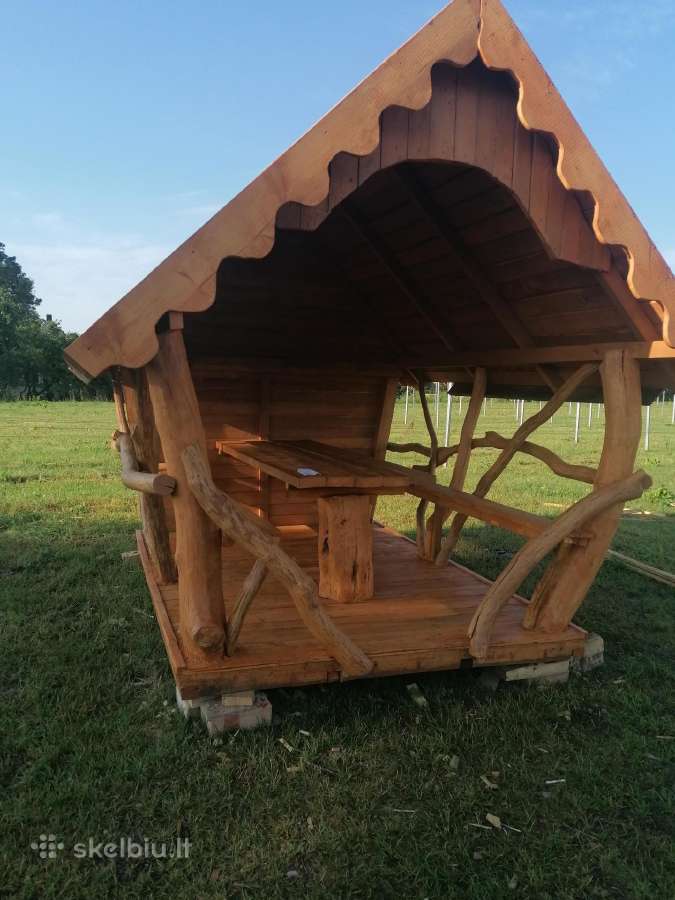 Ąžuolo rąstelių pavėsinė - nuotraukos Nr. 25