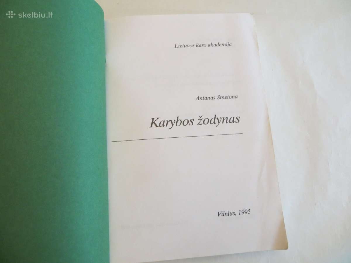 Knyga Karybos žodynas Antanas Smetona 1995 - nuotraukos Nr. 3
