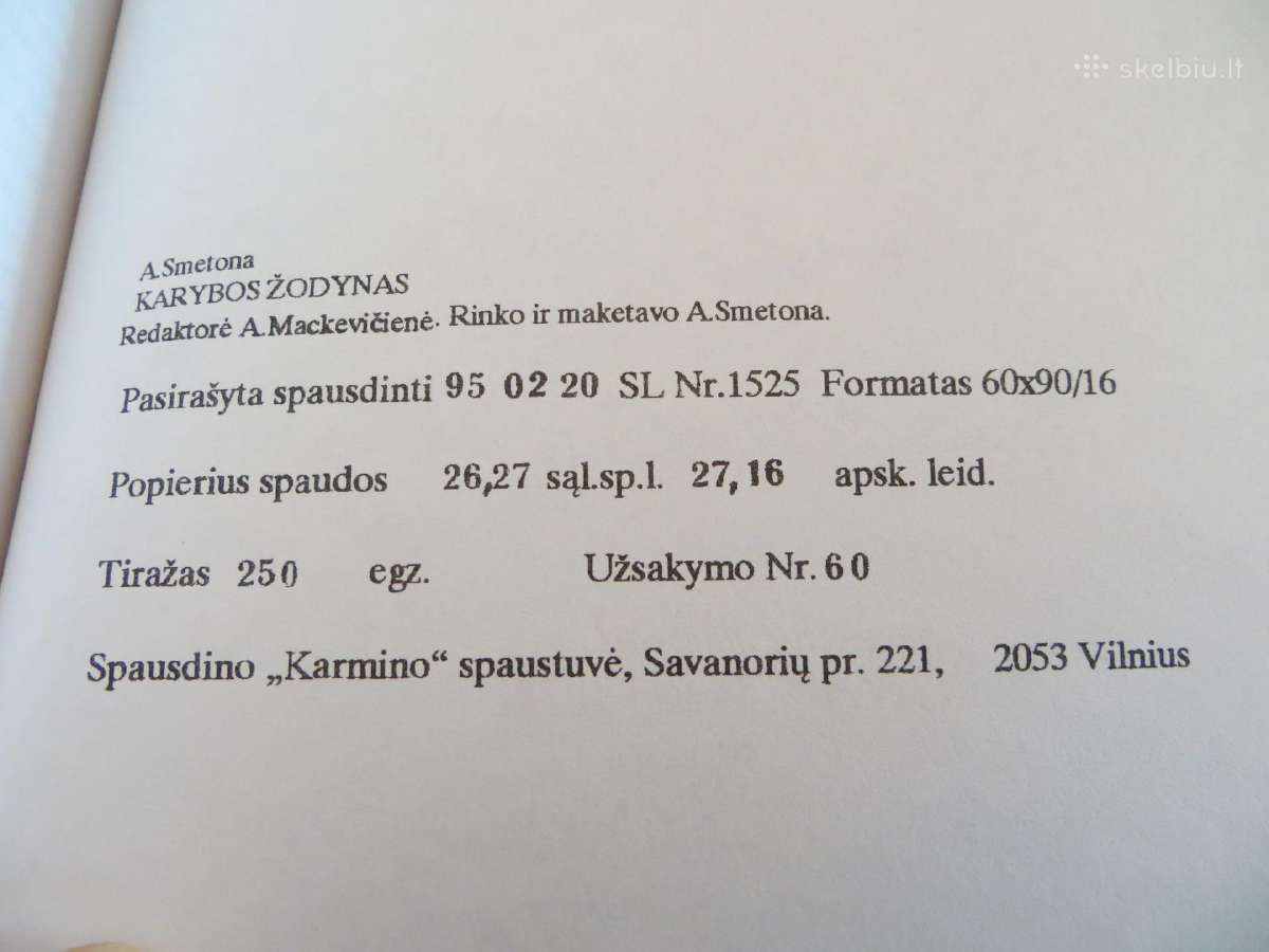 Knyga Karybos žodynas Antanas Smetona 1995 - nuotraukos Nr. 23