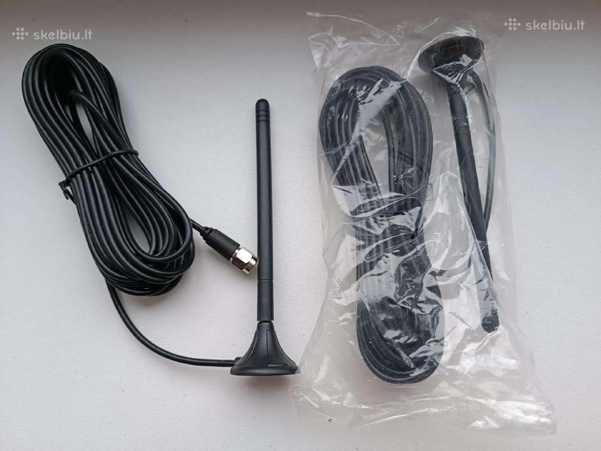 Gsm antena su magnetiniu pagrindu ir 3m laidu