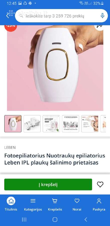 Lazerinis plaukų šalinimo aparatas - nuotraukos Nr. 4
