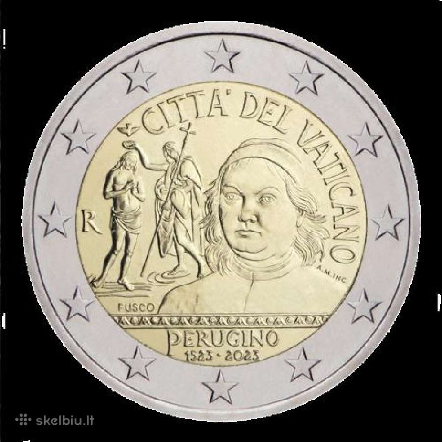 2 eurų Vatikano Unc proginės monetos