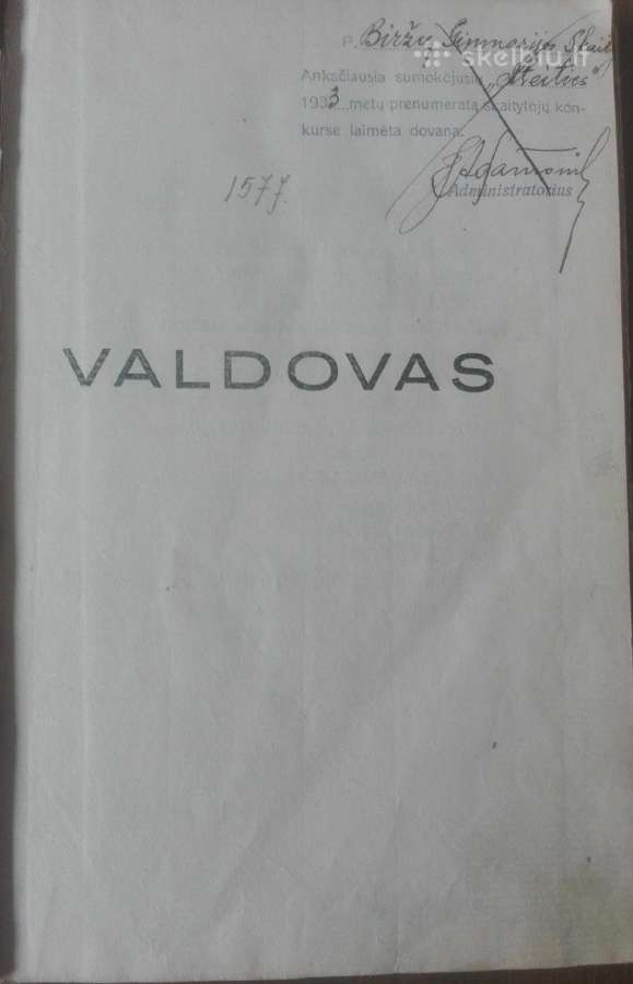 535. Valdovas Mykolaitis – Putinas V. antikvarinė - nuotraukos Nr. 2