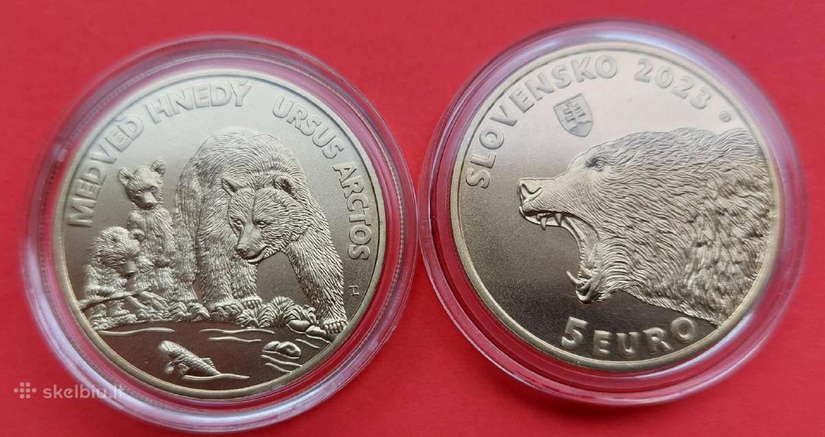 Slovakija 2023m 5 € „lokys“ Unc
