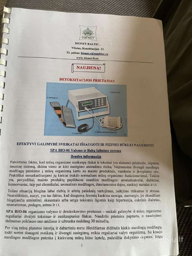 Detoksifikacijos prietaisas Spa Bio-06 - nuotraukos Nr. 2