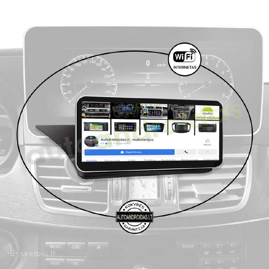 Mercedes 2009-16 E W212 Android multimedia WiFi - nuotraukos Nr. 3